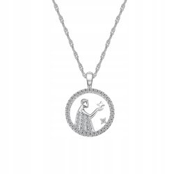 Srebrny naszyjnik damski srebro znak zodiaku panna srebro próba 925
