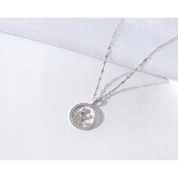 Srebrny naszyjnik damski srebro znak zodiaku panna srebro próba 925
