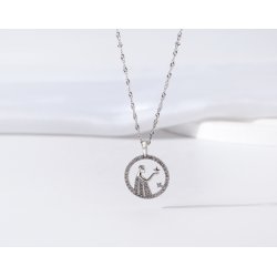 Srebrny naszyjnik damski srebro znak zodiaku panna srebro próba 925