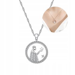 Srebrny naszyjnik damski srebro znak zodiaku panna srebro próba 925