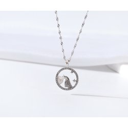 Srebrny naszyjnik damski srebro znak zodiaku wodnik srebro próba 925