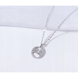 Srebrny naszyjnik damski srebro znak zodiaku bliźnięta srebro próba 925