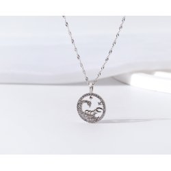 Srebrny naszyjnik damski srebro znak zodiaku skorpion srebro próba 925