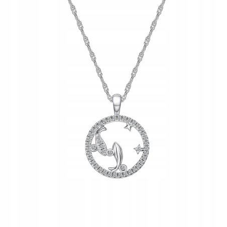 Srebrny naszyjnik damski srebro znak zodiaku ryby srebro próba 925