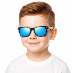 ELASTYCZNE Okulary Przeciwsłoneczne polaryzacyjne dla Dzieci 4-11 Lat etui