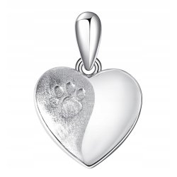 Zawieszka serce zwierzak wisiorek srebro próba 925