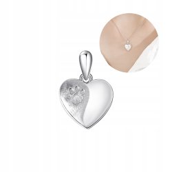 Zawieszka serce zwierzak wisiorek srebro próba 925