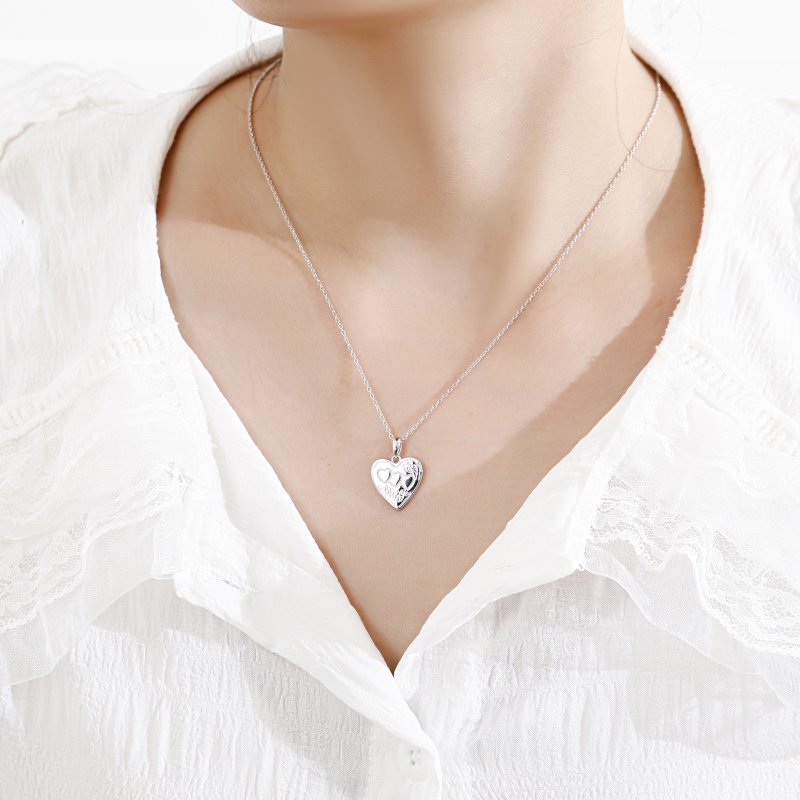 Zawieszka serce ptak kwiaty wisiorek srebro próba 925
