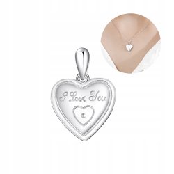 Zawieszka serce miłość wisiorek srebro próba 925