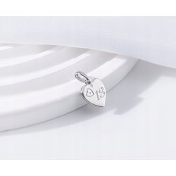 Zawieszka serce 18 lat wisiorek srebro próba 925