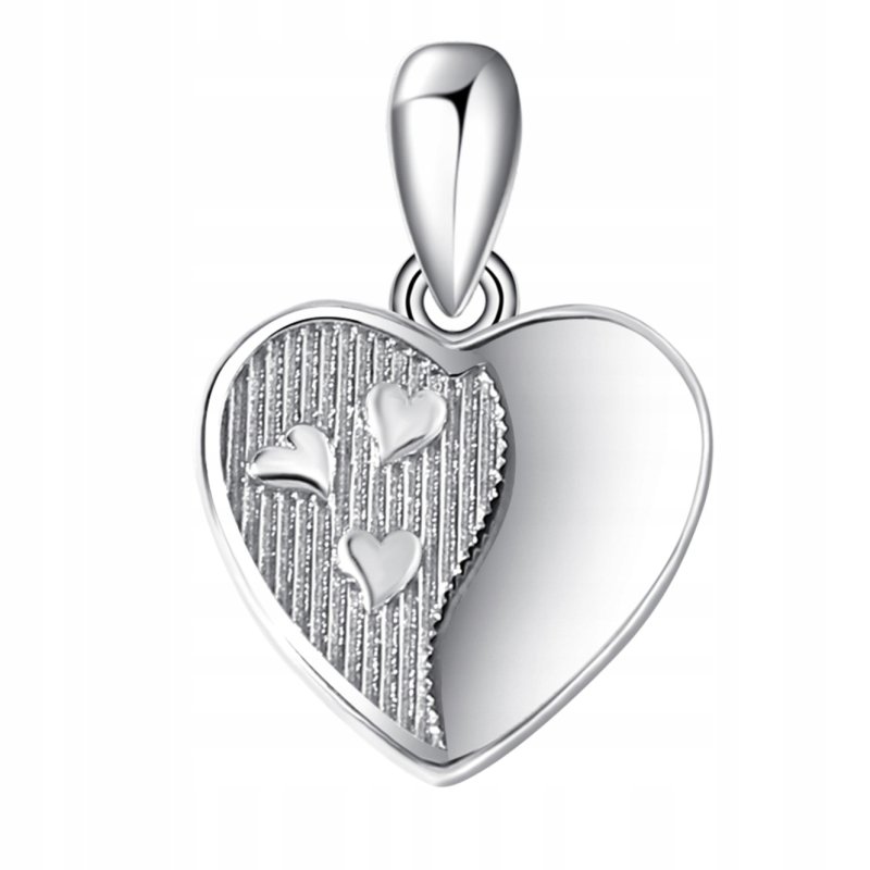 Zawieszka serce serca wisiorek srebro próba 925