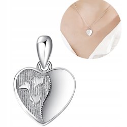 Zawieszka serce serca wisiorek srebro próba 925