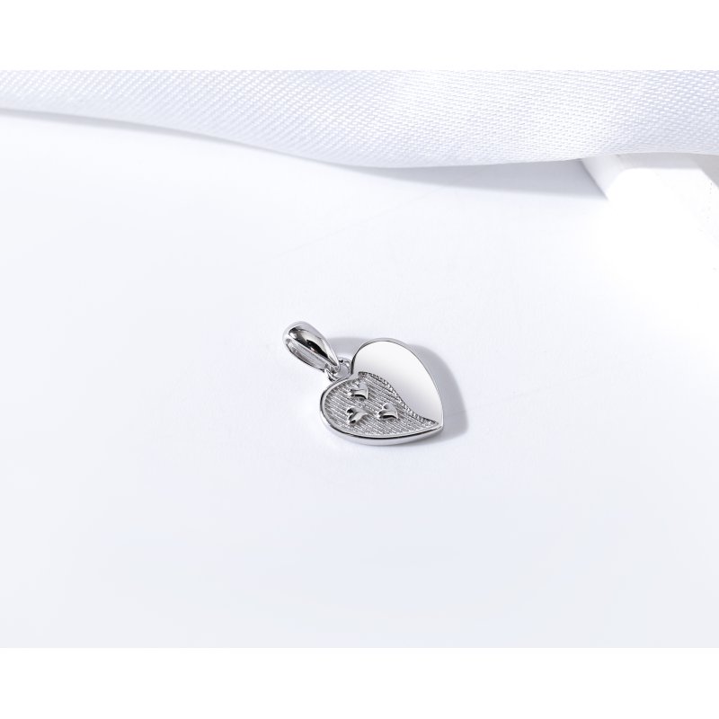 Zawieszka serce serca wisiorek srebro próba 925