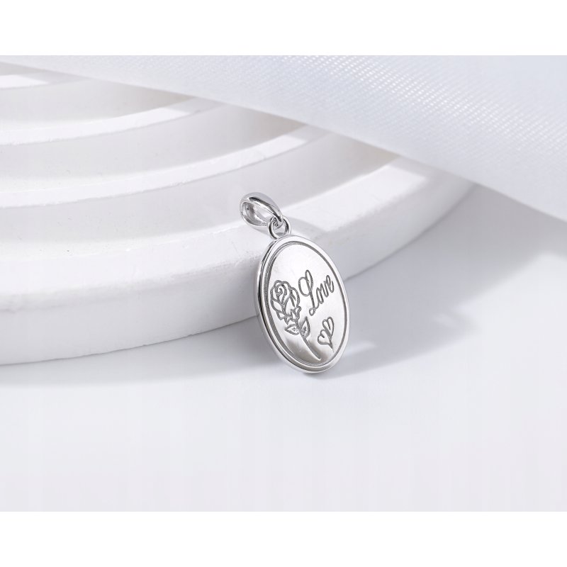 Zawieszka medalik róża miłość wisiorek srebro próba 925