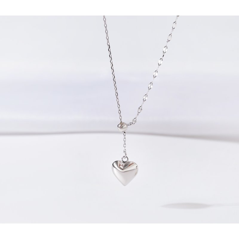 Naszyjnik srebrny serce łańcuszek zawieszka srebro próba 925
