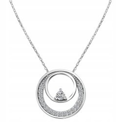 Naszyjnik srebrny łańcuszek celebrytka koła srebro próba 925