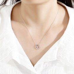 Naszyjnik srebrny łańcuszek celebrytka koła srebro próba 925