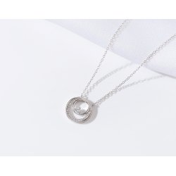 Naszyjnik srebrny łańcuszek celebrytka koła srebro próba 925