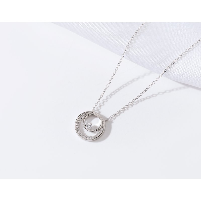 Naszyjnik srebrny łańcuszek celebrytka koła srebro próba 925
