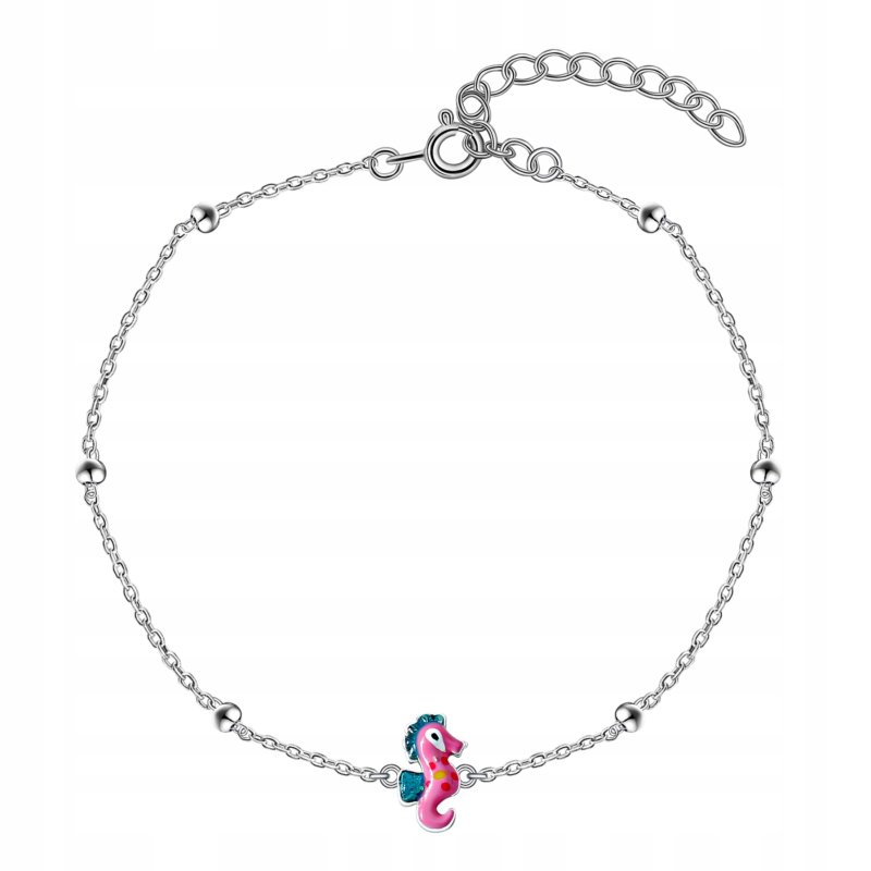 Bransoletka srebrna dla dziewczynki celebrytka konik morski srebro próba 925