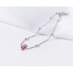 Bransoletka srebrna dla dziewczynki celebrytka konik morski srebro próba 925