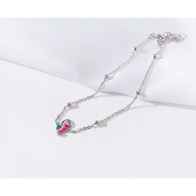 Bransoletka srebrna dla dziewczynki celebrytka konik morski srebro próba 925