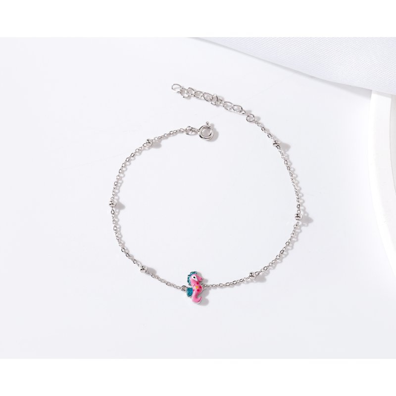 Bransoletka srebrna dla dziewczynki celebrytka konik morski srebro próba 925