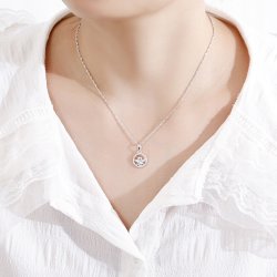 Naszyjnik srebrny łańcuszek z zawieszką anioł srebro próba 925