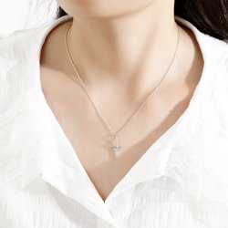 Zawieszka krzyż nieskończoność cyrkonia srebro próba 925