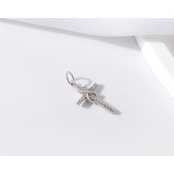 Zawieszka krzyż nieskończoność cyrkonia srebro próba 925
