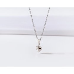 Naszyjnik srebrny serce łańcuszek zawieszka srebro próba 925