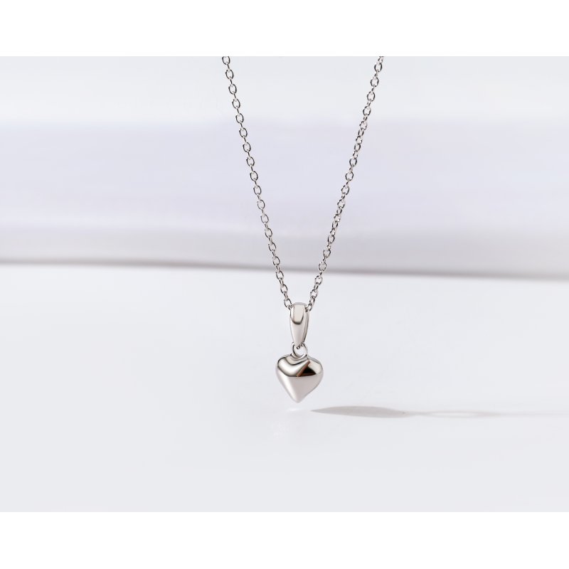 Naszyjnik srebrny serce łańcuszek zawieszka srebro próba 925