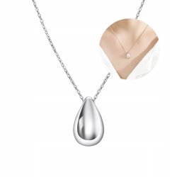 Naszyjnik srebrny łezka kropla łańcuszek zawieszka srebro próba 925
