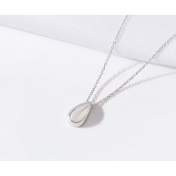 Naszyjnik srebrny łezka kropla łańcuszek zawieszka srebro próba 925
