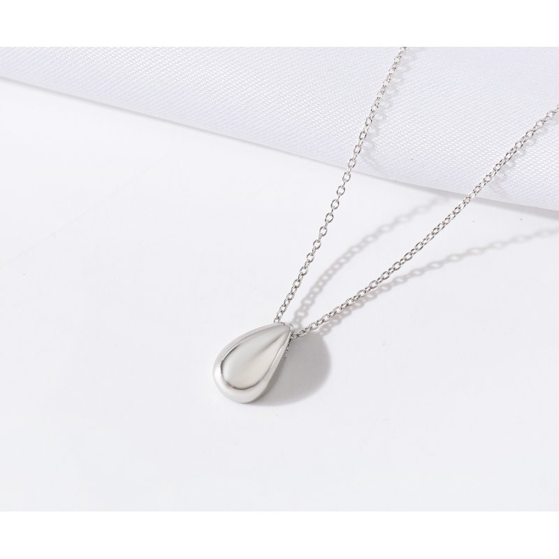 Naszyjnik srebrny łezka kropla łańcuszek zawieszka srebro próba 925