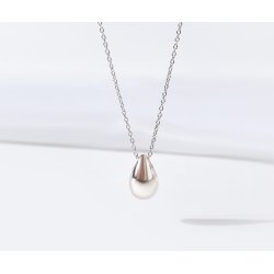 Naszyjnik srebrny łezka kropla łańcuszek zawieszka srebro próba 925