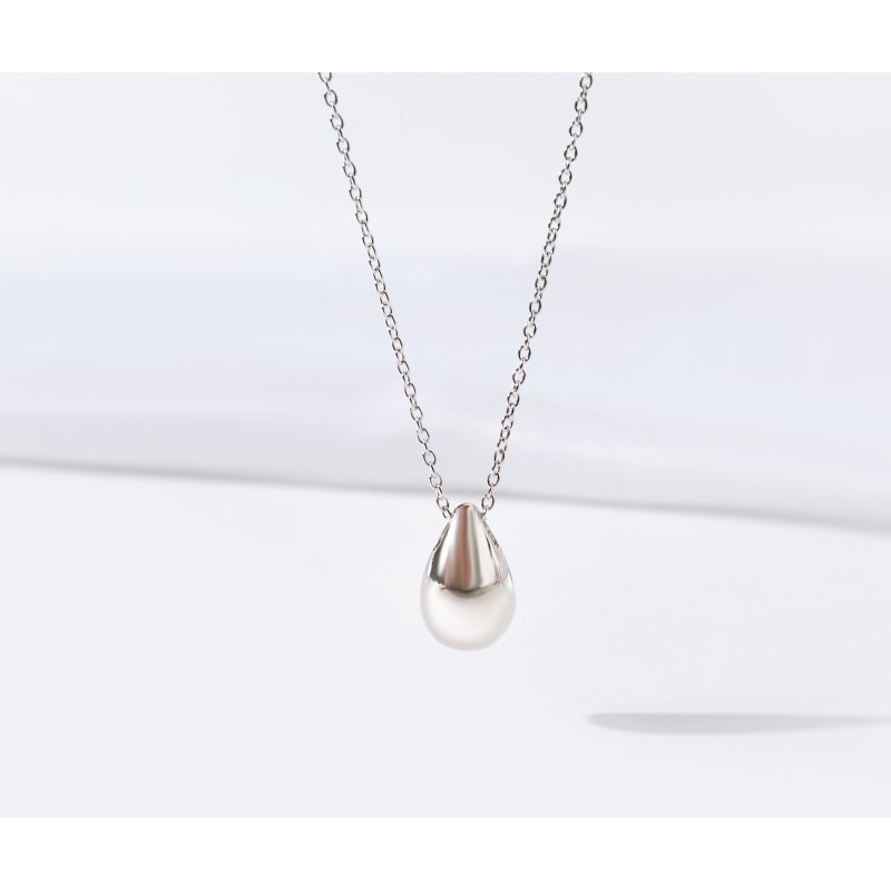 Naszyjnik srebrny łezka kropla łańcuszek zawieszka srebro próba 925