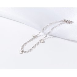 Bransoletka srebrna damska celebrytka serca srebro próba 925