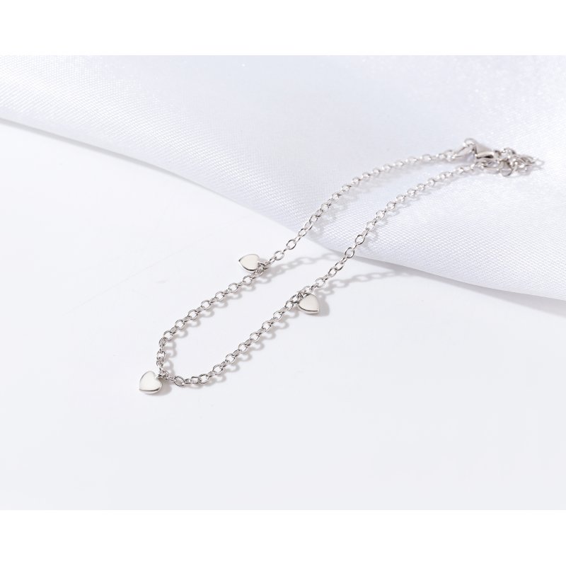 Bransoletka srebrna damska celebrytka serca srebro próba 925