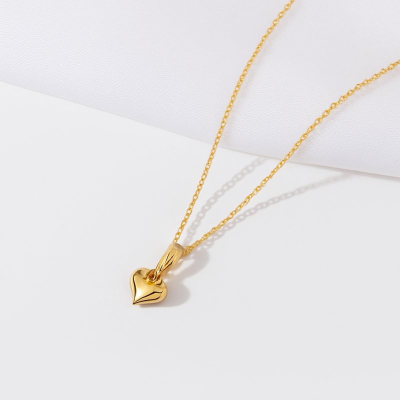 Naszyjnik srebrny serce łańcuszek zawieszka srebro złocone próba 925