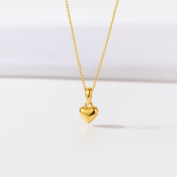 Naszyjnik srebrny serce łańcuszek zawieszka srebro złocone próba 925