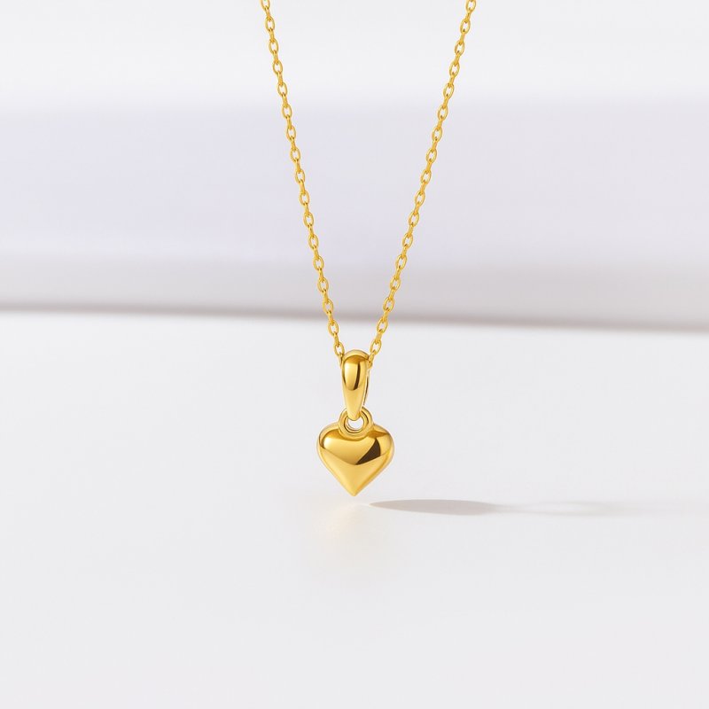 Naszyjnik srebrny serce łańcuszek zawieszka srebro złocone próba 925