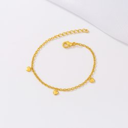 Bransoletka damska celebrytka serca srebro pozłacane próba 925