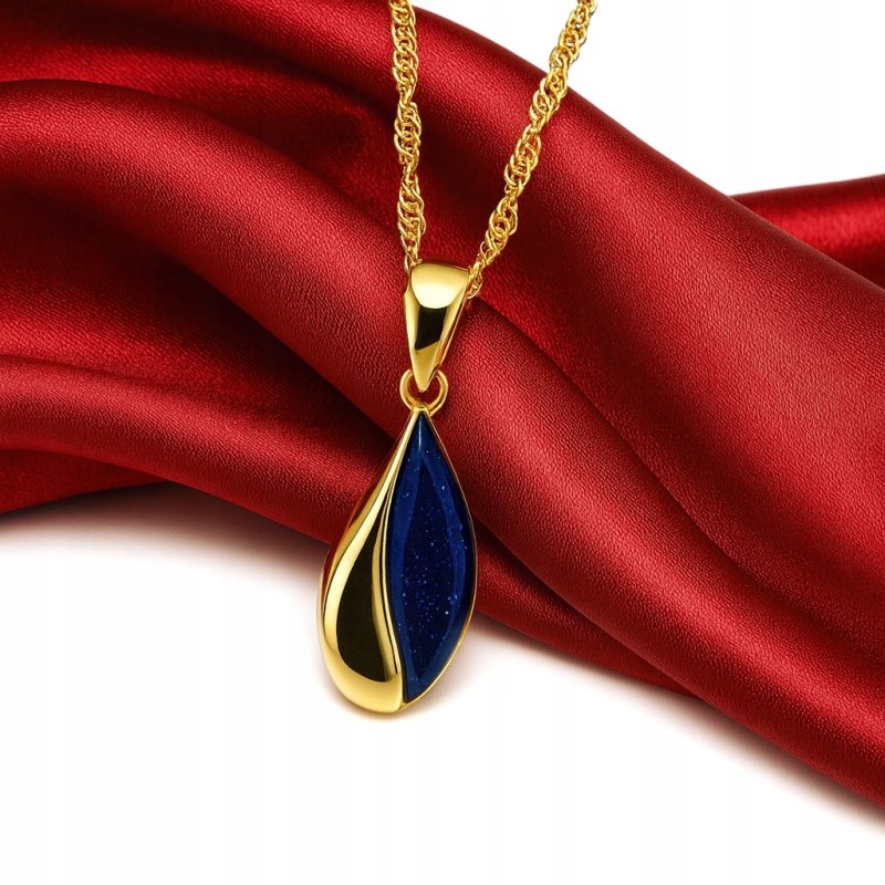 Srebrny naszyjnik pozłacany Noc Kairu próba 925 pozłacany kolor złoty