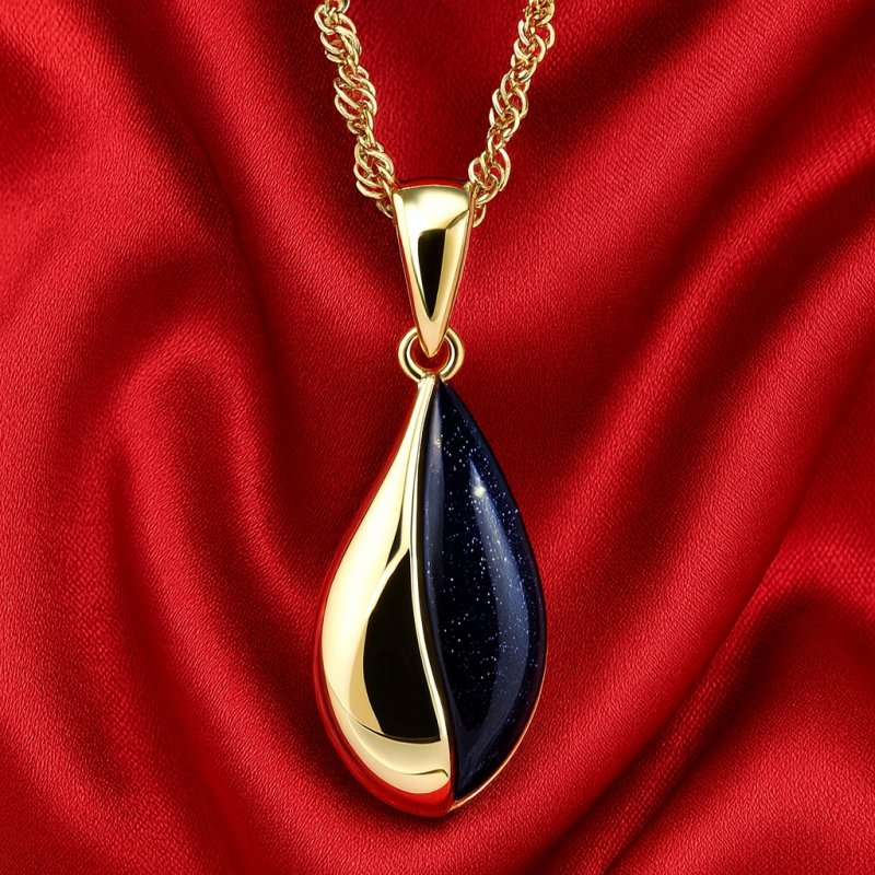 Srebrny naszyjnik pozłacany Noc Kairu próba 925 pozłacany kolor złoty