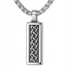 Naszyjnik stal szlachetna wzór plecionka męski klasyczny stal 316L