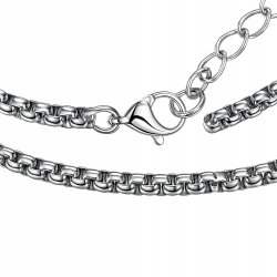 Naszyjnik łańcuszek wisiorek srebrny krzyż srebrny hipoalergiczny stal 316L