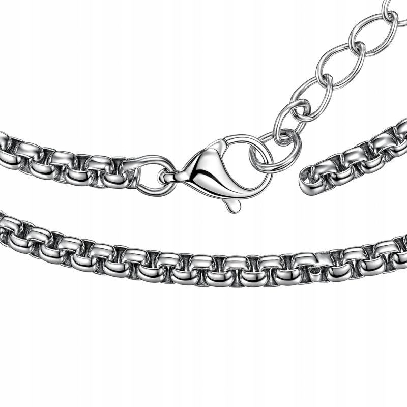 Naszyjnik łańcuszek wisiorek srebrny krzyż srebrny hipoalergiczny stal 316L