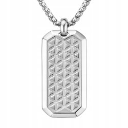 Naszyjnik stal szlachetna srebrny plecionka męski stal 316L