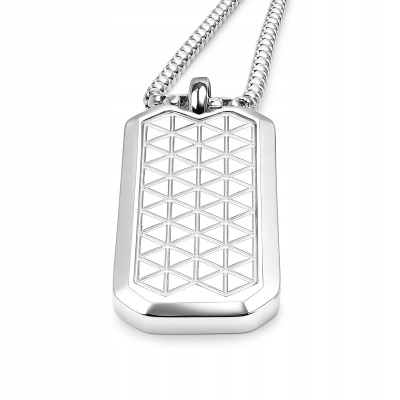 Naszyjnik stal szlachetna srebrny plecionka męski stal 316L